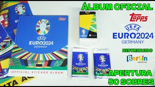 Álbum Topps Euro 2024  APERTURA 50 SOBRES [upl. by Chrissie]