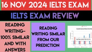 16 NOV IELTS EXAM REVIEW  Reading easy [upl. by Levine]