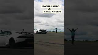 Lamborghini vs Rimac Nevera Drag Race automobile supercars car [upl. by Eneri]