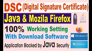 DSC Digital signature certificate java mozila setting problems java not working in Mozilla Firefox [upl. by Ambrogio]