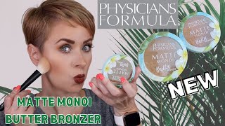 Physicians Formula MATTE MONOI BUTTER BRONZERS  Swatches  Demo  Steffs Beauty Stash [upl. by Vevay]