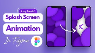 Splash screen animation in figma  easy tutorial  design  animation shorts figma viral video [upl. by Liris]