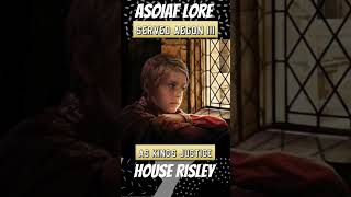 House Risley Asoiaf Game of Thrones Lore asoiaf gameofthrones houseofthedragon [upl. by Nnaylrebmik]