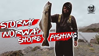 Shore Fishing In Stormy Norway  Fishing With Wayne 🎣 [upl. by Annayoj659]