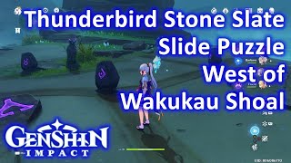 Thunderbird Stone Slate Slide Puzzle West of Wakukau Shoal Genshin Impact [upl. by Segalman]