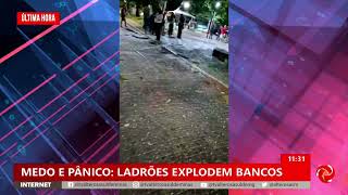 Explosões e tiros após ataque contra bancos em Camanducaia [upl. by Varhol]