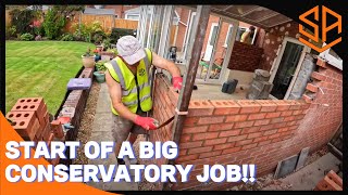 NEW BRICKWORK ON A CONSERVATORY [upl. by Anai900]