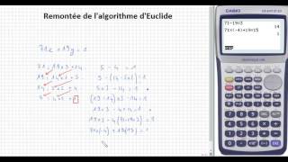 TSspécialité Bézout Gauss PGCDRemontée de lalgorithme dEuclide [upl. by Garnes]