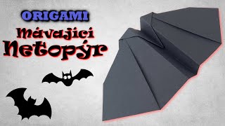 Origami netopýr  Papírový netopýr který MÁVÁ KŘÍDLY a LÉTÁ [upl. by Vina503]