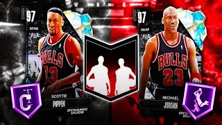 GALAXY OPAL MICHAEL JORDAN AND SCOTTIE PIPPEN GAMEPLAY THE GOAT DUO IS UNREAL IN NBA 2K24 MyTEAM [upl. by Annaor]