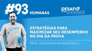 Desafio100dias  Estratégias para maximizar seu desempenho no dia do ENEM  Prof Giordano [upl. by Nahej854]