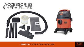 Black  Decker 1200W Wet amp Dry Vacuum Cleaner BDWD10 [upl. by Selbbep]