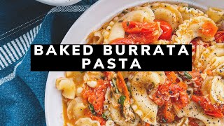 VIRAL TIKTOK RECIPE  BAKED BURRATA PASTA EVERYTHING DELISH [upl. by Elletnuahs]