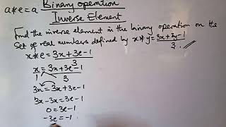 Calculations of Inverse Elements in Binary Operations [upl. by Notgnilra]