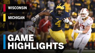 Highlights Wisconsin Badgers vs Michigan Wolverines  Big Ten Football [upl. by Peonir]