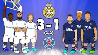 🤯PSG BOTTLE IT🤯 Real Madrid vs PSG 32 30 Parody Goals Highlights Champions League 2022 Benzema [upl. by Eseilanna565]