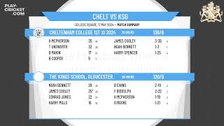 Cheltenham College 1st XI 2024 v The Kings School Gloucester The Kings School Gloucester [upl. by Archaimbaud36]