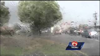 Hail falls as severe weather pushes through Jefferson Parish [upl. by Aem]