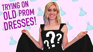 TRYING ON OLD PROM DRESSES How Do I Look In Them Now 👗 💃🏼 [upl. by Palmer]