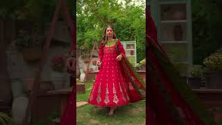 Stunning Pakistani Red Pishwas Frock TraditionalDress Styles for Every Occasion  Minsa Boutique [upl. by Perice814]