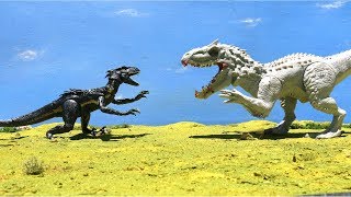 INDORAPTOR Vs INDOMINUS REX  Full Battle HD FanFilm [upl. by Selrahc]