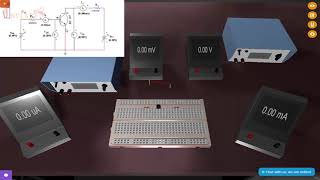 BJT Common Emitter Characteristics  Output Experiment  Virtual Lab  INVLABZ [upl. by Olwen]