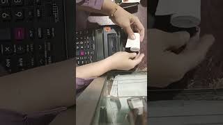 kalkulator prin casio HR100RC cara memasang kertas prin nya [upl. by Lachman]