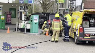 Brandweer rukt uit voor gaslek tijdens het tanken Doetinchem [upl. by Anneehs]