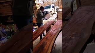 UltraClear Epoxy Magic Stunning Kitchen Table and Benches Transformation diy epoxy resin [upl. by Morocco852]