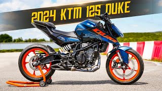 ALL NEW 2024 KTM 125 DUKE FULL REVIEW  RokON VLOG 145 [upl. by Annaiv529]