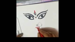 How to draw Maa druga for navratri Step by step process to draw Durga Easy way to draw maa Durga [upl. by Eerot]