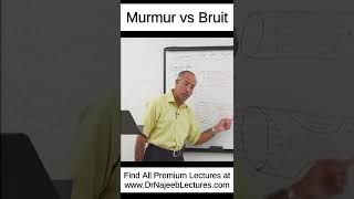 Murmur vs Bruit shortvideo shorts drnajeeb drnajeeblectures [upl. by Woodruff]