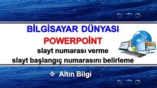 Powerpoint Dersleri  Slayt Numarası Ekleme [upl. by Chaiken]