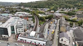 Keighley town centre drone video at 75 Metres high [upl. by Stinson]