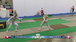 2024 134 T32 12 M F Individual Torino ITA GP GREEN WINTERBERG POULSEN DEN vs CHEUNG HKG [upl. by Oiram]