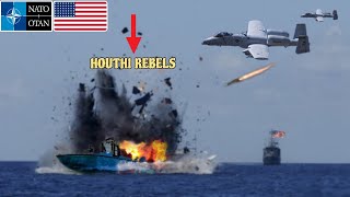 Horrifying A10 warthog attacks and blows up a houthi rebel ship [upl. by Sonitnatsnok]