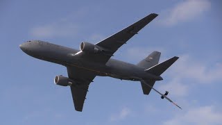 KC46 Pegasus Flybys  2023 Thunder Over Louisville [upl. by Yenettirb]