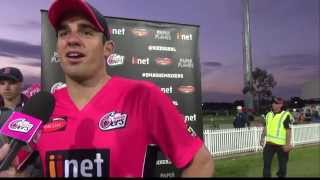 Moises Henriques post match  Sixers Drummoyne Trial match [upl. by Braasch]