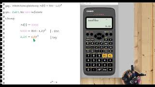 Beispielaufgabe Wachstumszeit bei einem exponentiellen Wachstum berechnen ohne CAS [upl. by Rimidalg]