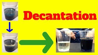 decantation process of separating mixtures through materials [upl. by Adlez]