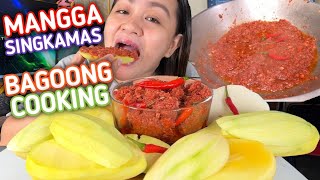 MANGGA at SINGKAMAS with BAGOONG ALAMANG COOKING MUKBANG [upl. by Charleton848]