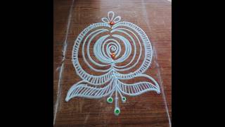 very easy rangoli freehandrangoli dailyrangoli muggulu chukkalamuggulu padikolam [upl. by Yelrehs58]