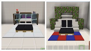 Minecraft  Make a 2 Modern Bed Hack amp Ideas [upl. by Meehyr]