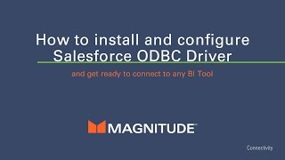 How to install Salesforce ODBC driver and connect to any BI or ODBC application [upl. by Oinigih]