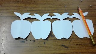 Paper craft Make Apple by paper cut viral viralvideo viralshorts [upl. by Fanchette]