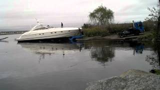 Launching a Viking V55  Pettis Boat Yard [upl. by Uos]