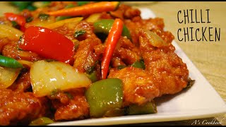 Easy Chilli Chicken Recipe IndoChinese [upl. by Baily866]