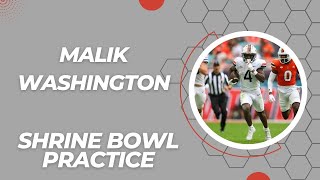 Virginia WR Malik Washington 1v1 Reps During Shrine Bowl Practice [upl. by Yvel]