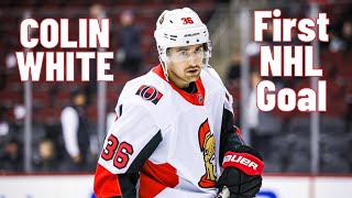 Colin White 36 Ottawa Senators first NHL goal Feb 6 2018 [upl. by Kiyoshi805]