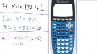 Math Probability Factorial  TI 84 Calculator [upl. by Yvi]